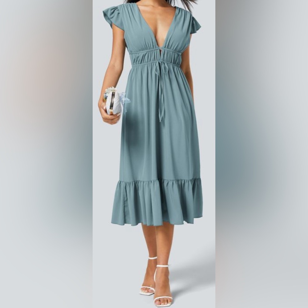 New Halara Elegant Blue Midi Dress